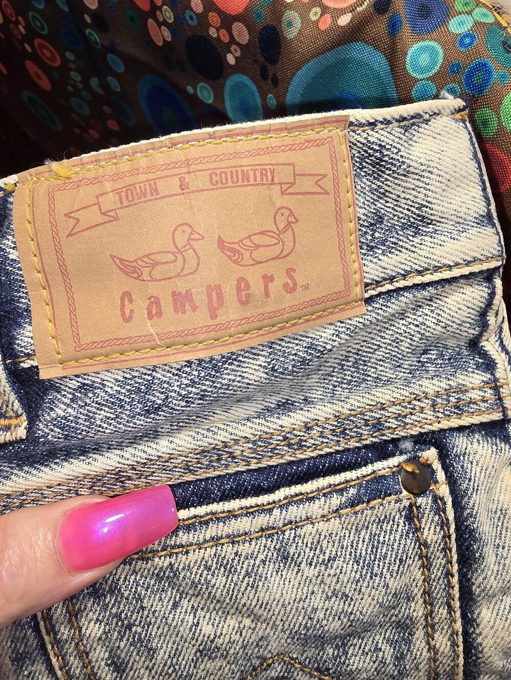Town & Country Camper Acid Wash Blue Denim-Style Women’s Jeans Booties "Joots" - Picture 6 of 8